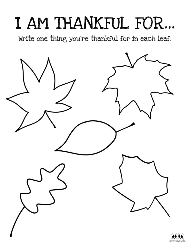 I AM Thankful Printable