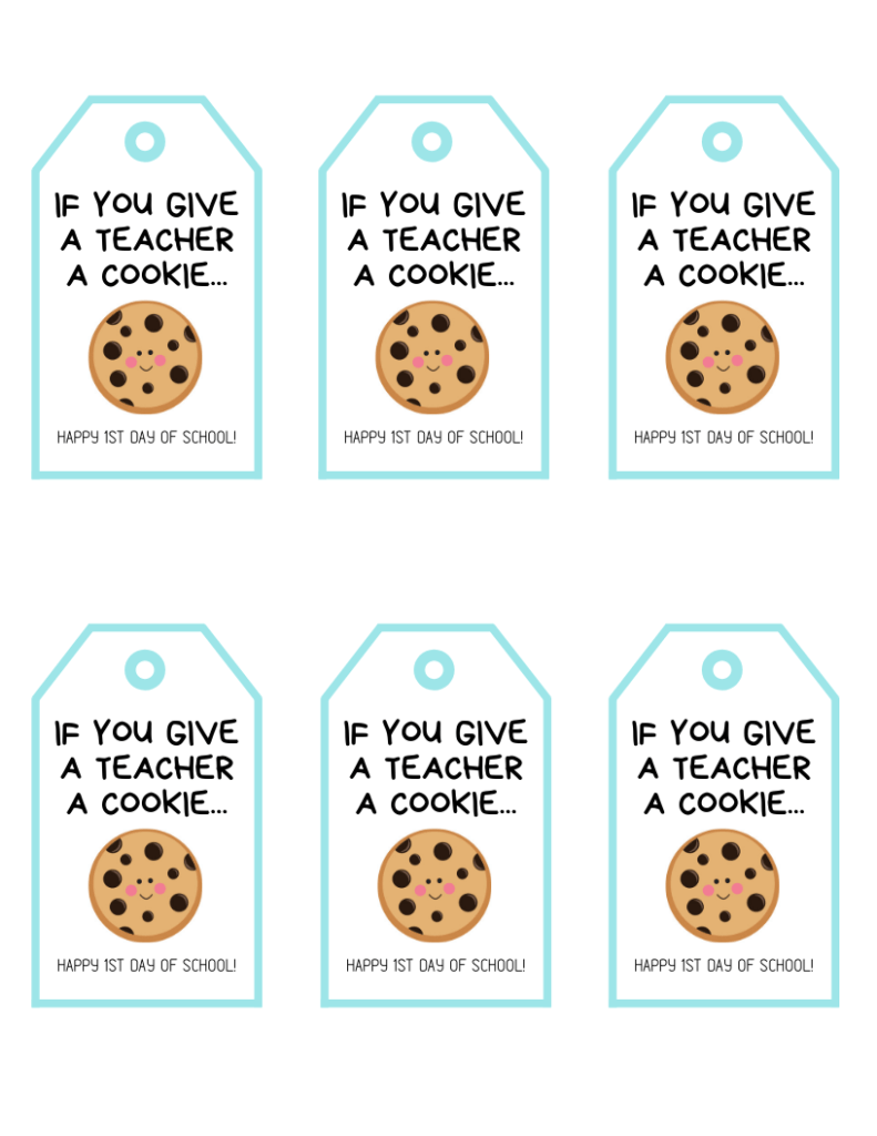 If You Give A Teacher A Cookie Free Printable Printable Templates 