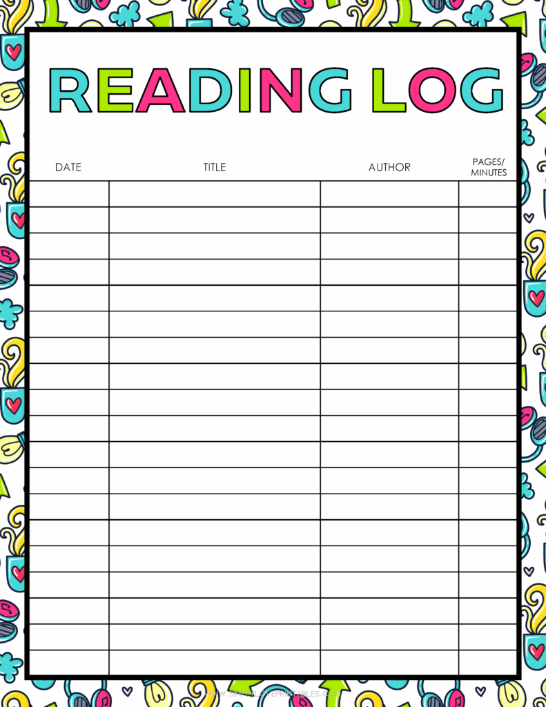 Kids Reading Log Printable Printable Reading Tracker Vrogue co