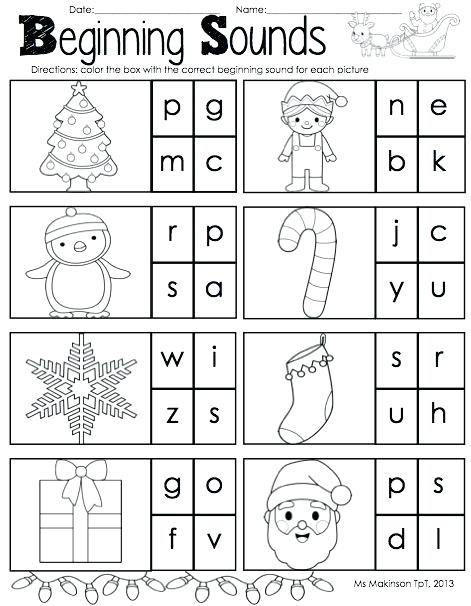 Kindergarten Christmas Worksheets Printables Free Printable Free 