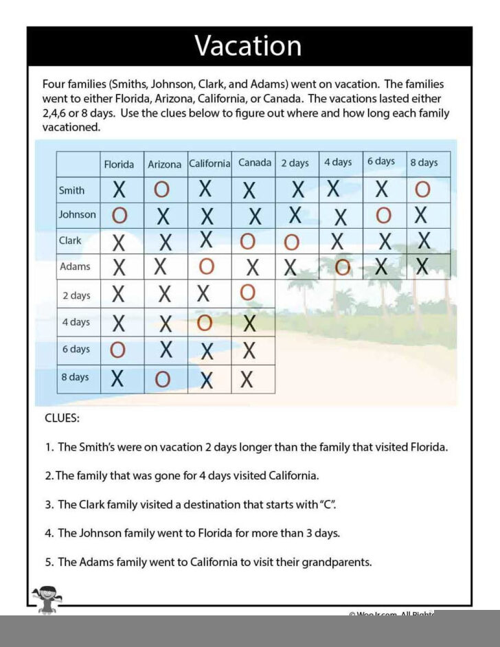 Logic Puzzles Printable With Answers Printable Logic Puzzles