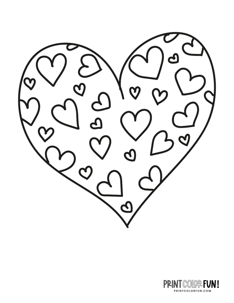Lumegram 35 Top Printable Cute Heart Coloring Pages Easy Download