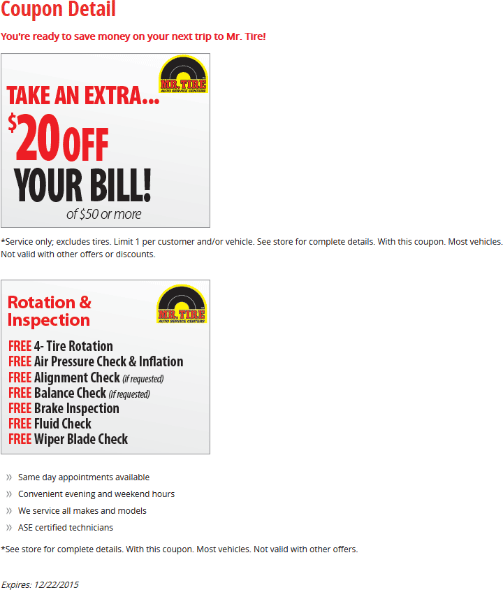Mr Tire Coupons 2024 Casi Jacquelynn