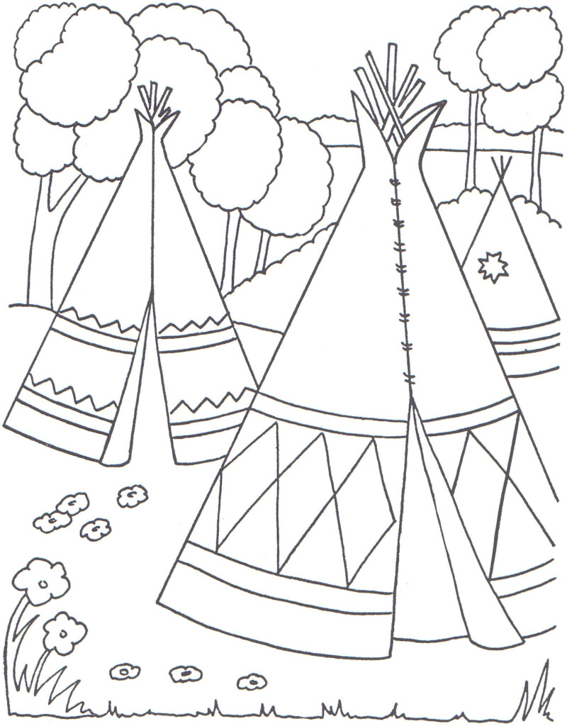 Native American Coloring Pages For Preschoolers Coloring Home