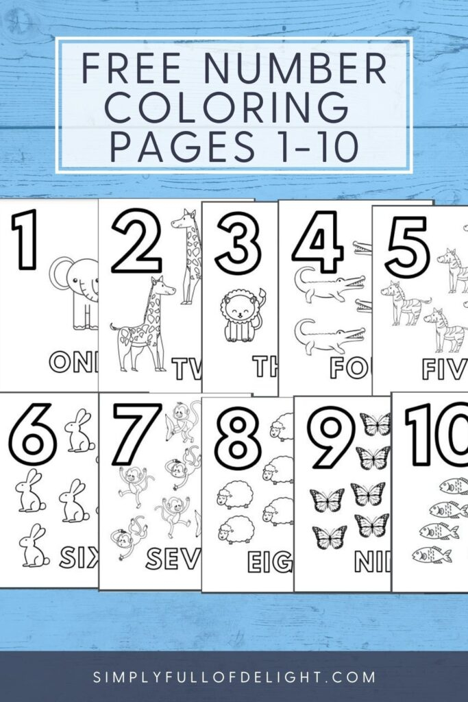Number Coloring Pages Free Printable Printable Word Searches
