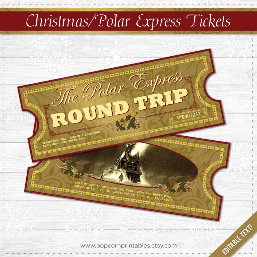 Polar Express Ticket Printable Pdf Free Printable Word Searches