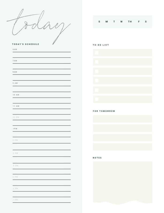 Printable Caregiver Daily Checklist Template