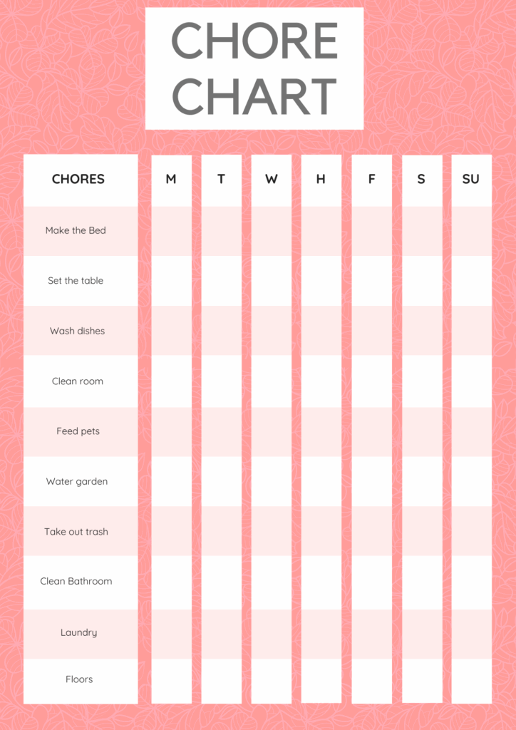 Printable Chore Chart Chore Chart Family Chore Charts Images