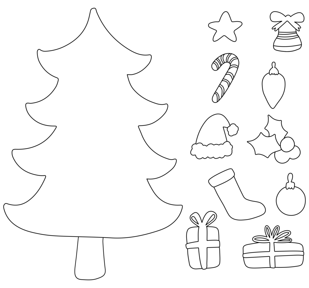 Printable Christmas Decorations Cutouts Two Birds Home