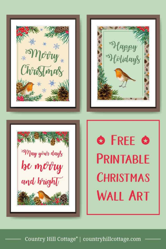 Printable Christmas Wall Art Festive Freebie