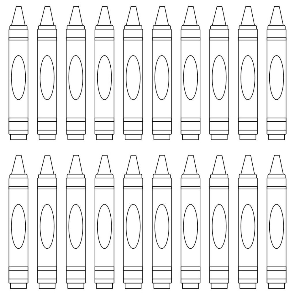 Printable Color Crayon Template