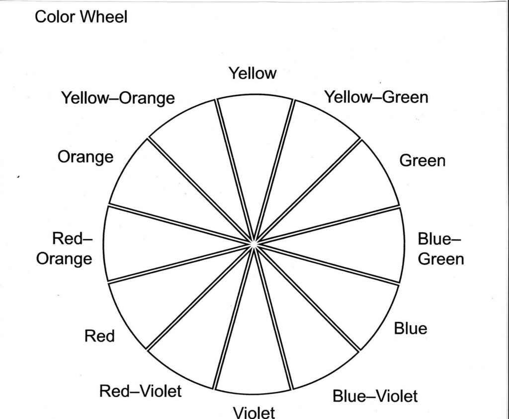Printable Color Wheel Worksheet Printable Worksheets