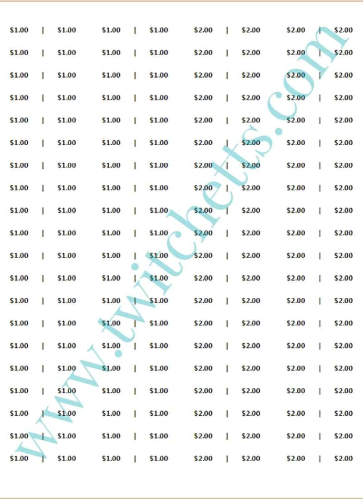 Printable Garage Sale Price Stickers