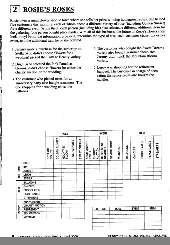 Printable Logic Puzzles Pdf Printable Crossword Puzzles