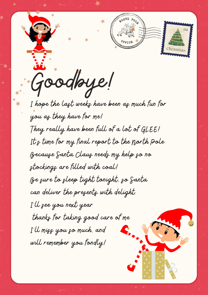 Printable Ncaa Bracket FREE Printable Elf On The Shelf Goodbye Letters 