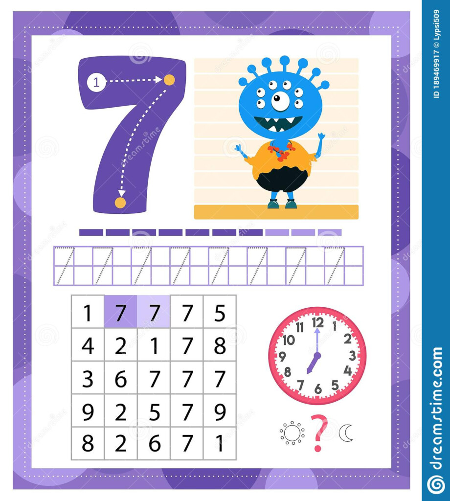 Printable Number 7 Worksheets Preschool GoodWorksheets