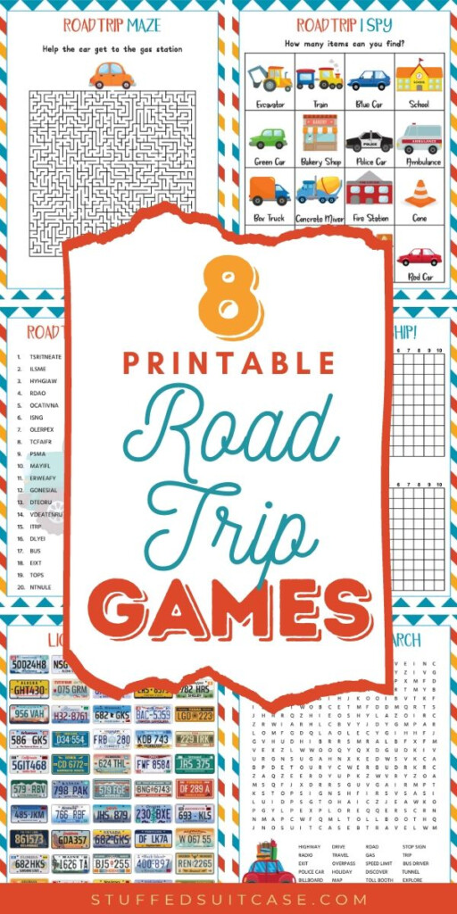 Printable Road Trip Games For Kids License Plates Bingo I Spy 