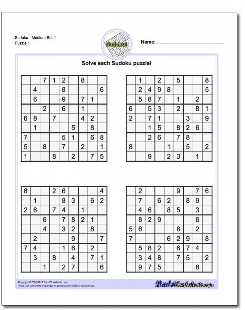 Printable Sudoku 6 To A Page Printable Sudoku Free Free Printable 