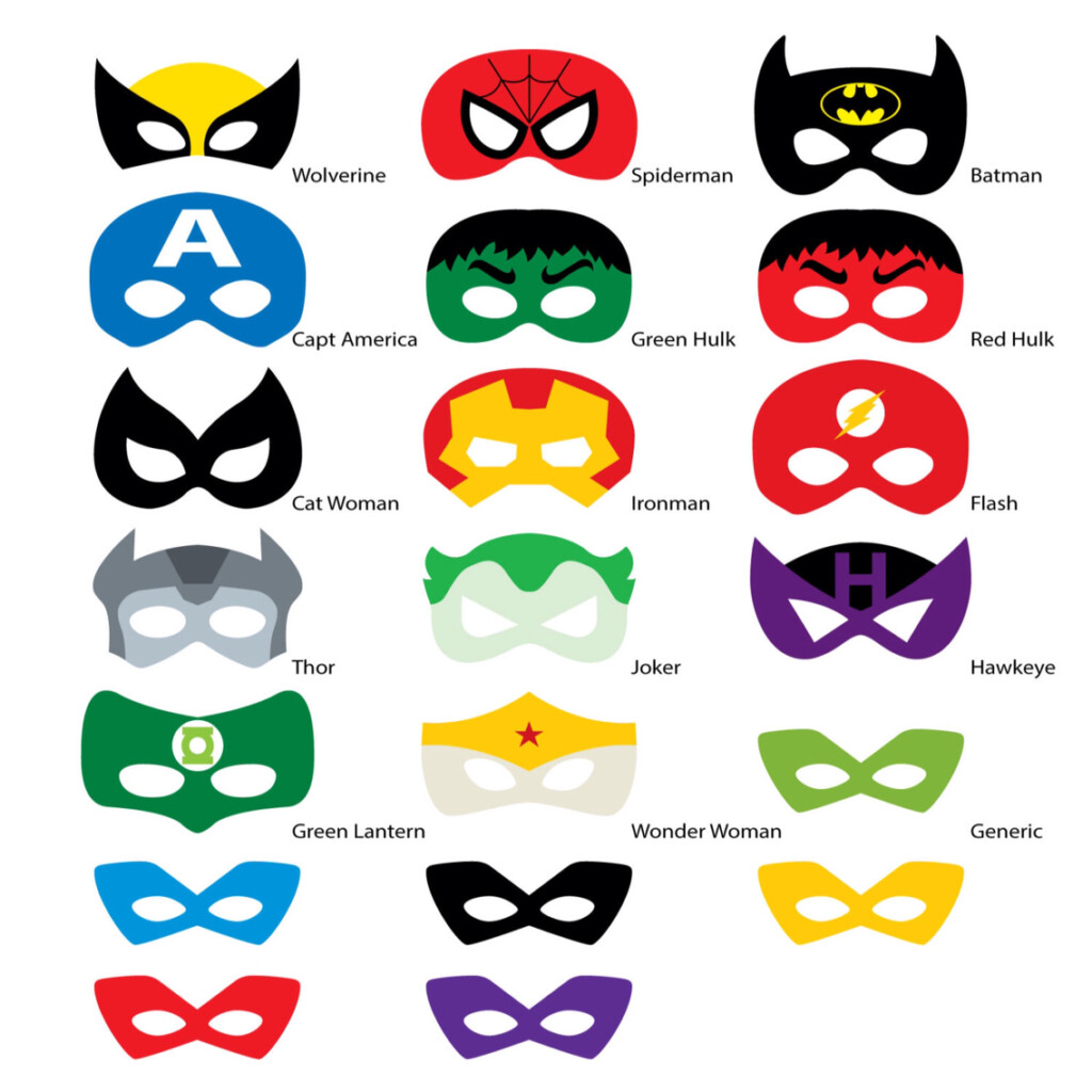 Printable Super Hero Mask Printable Word Searches