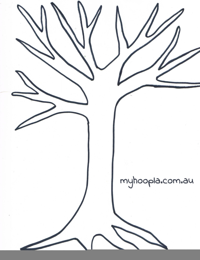 Printable Tree Template Coloring Home Printable Leaves