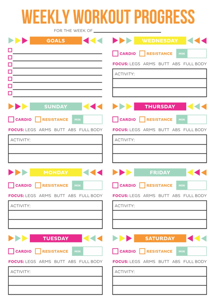 Printable Weight Loss Tracker Template Ressnd