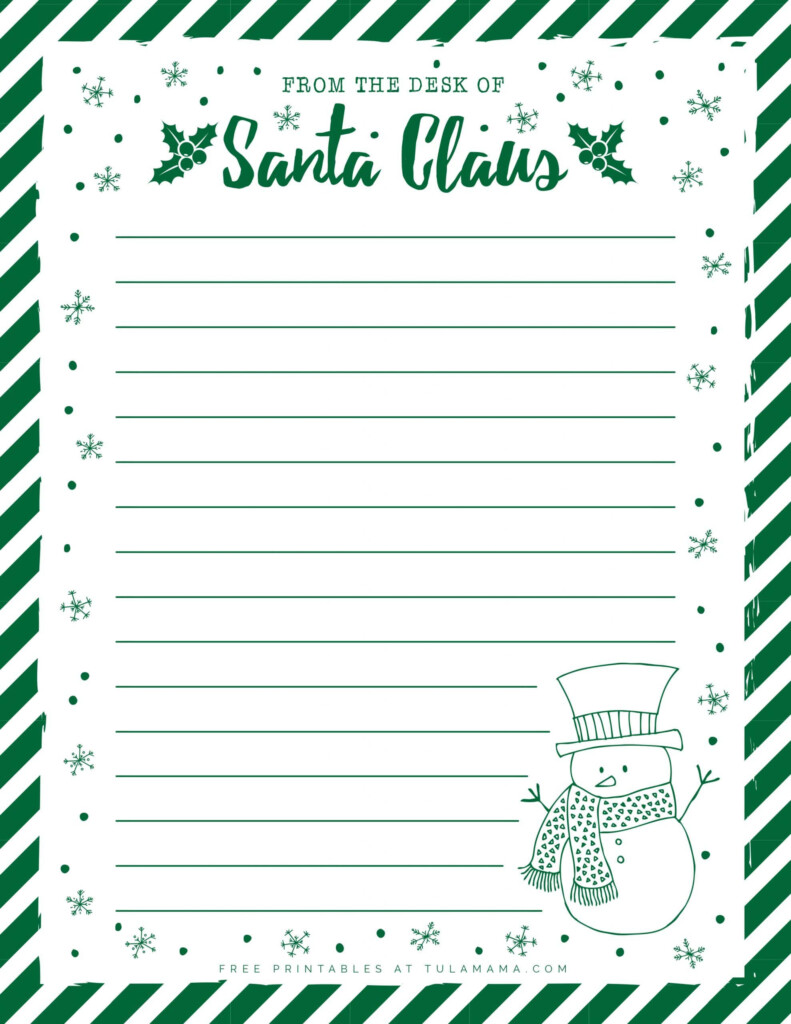 Santa Stationary Free Printable Free Templates Printable