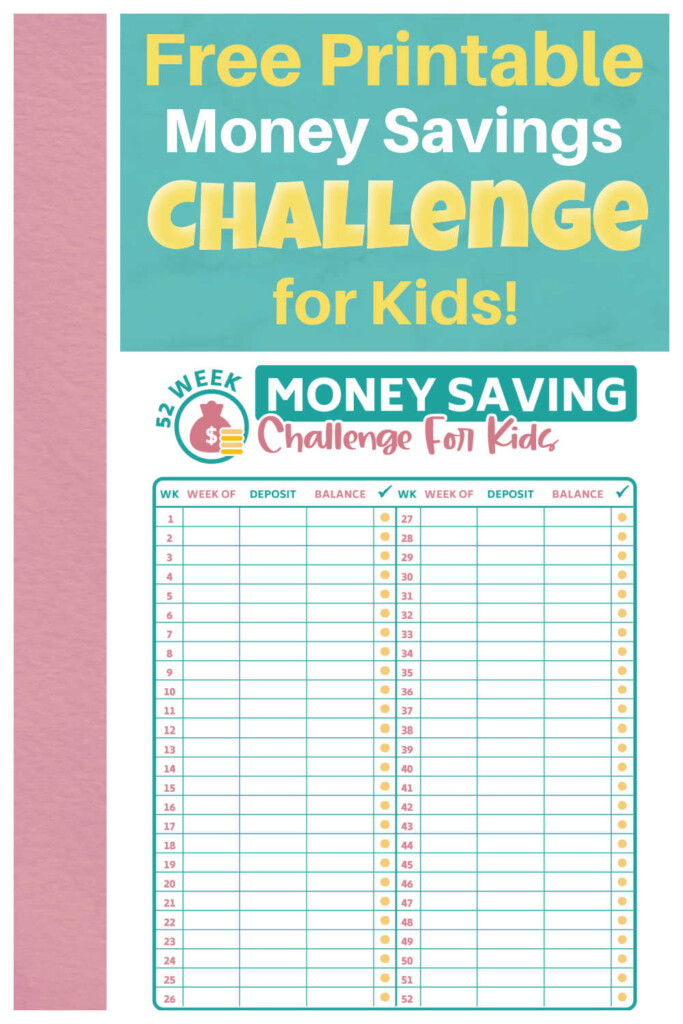 Savings Challenge Free Printable