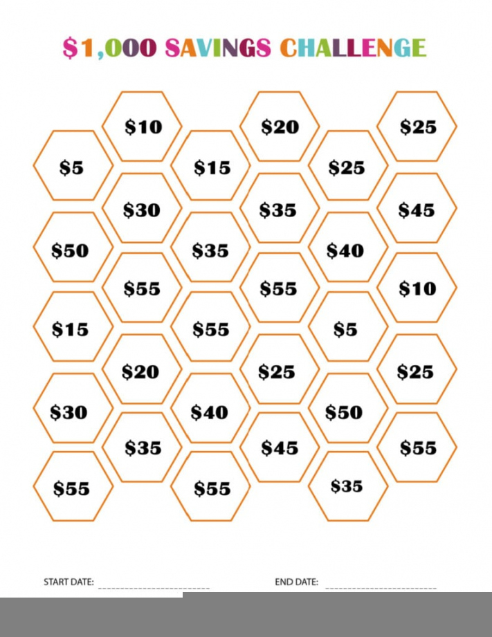Savings Challenge Free Printable FREE Printable HQ