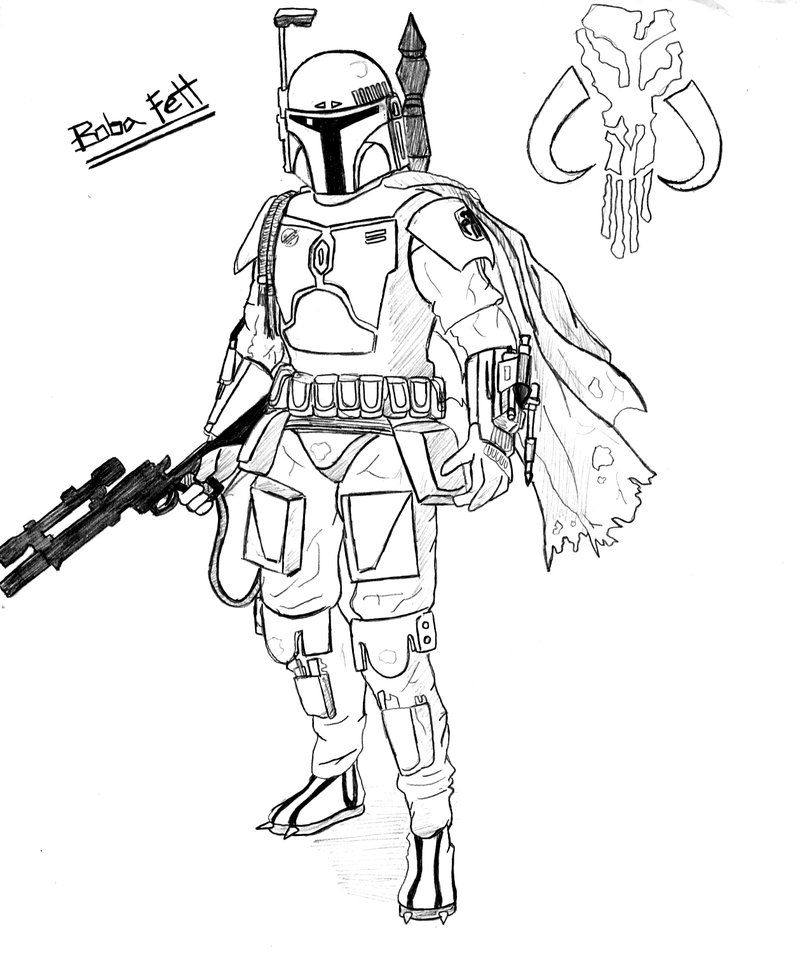 Star Wars Boba Fett Coloring Pages Coloring Home