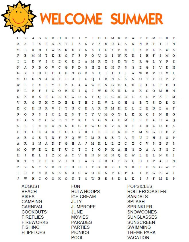 Summer Word Searches Free Printable Printable New Year Banners