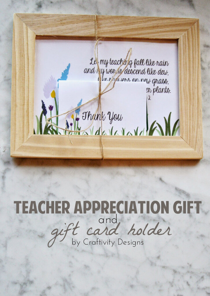 Teacher Appreciation Gift Gift Card Holder FREE Printable 