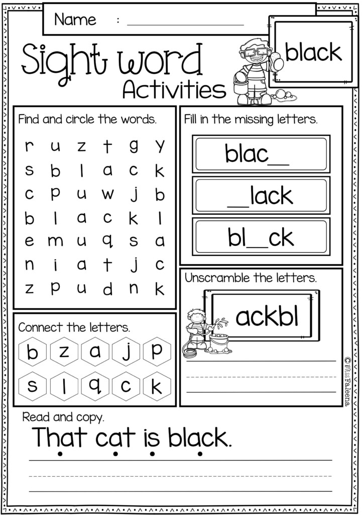 Teaching Sight Words Worksheet Free Kindergarten English Worksheet 