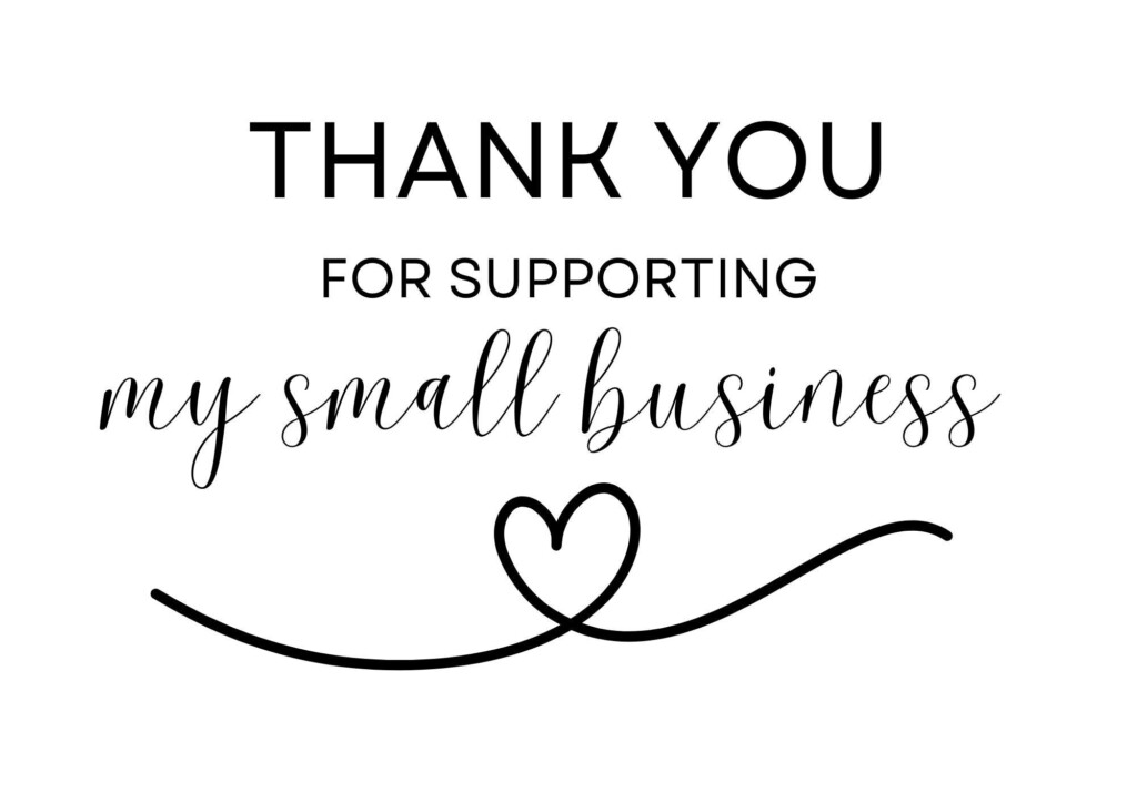 Thank You For Supporting My Small Business Cards Elegant And Thoughtful 