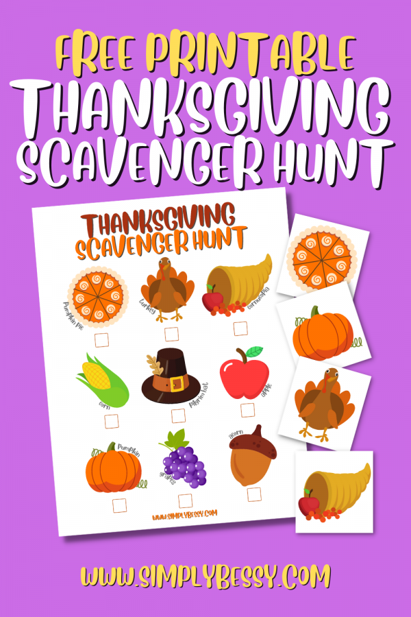 Thanksgiving Scavenger Hunt Free Printable Game For Kids 