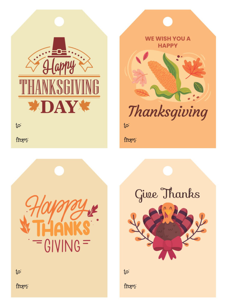 Thanksgiving Tags 12 Free PDF Printables Printablee