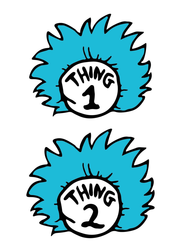 Thing 1 Template 10 Free PDF Printables Printablee Dr Seuss 
