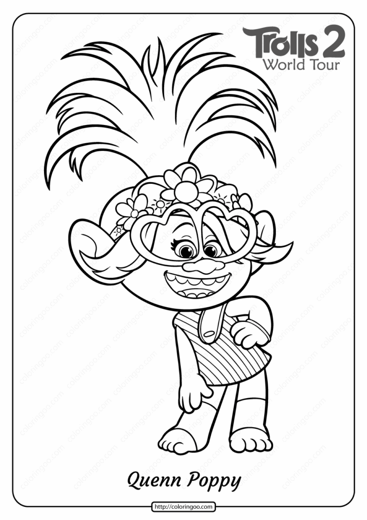 Trolls Coloring Pages Free Printable
