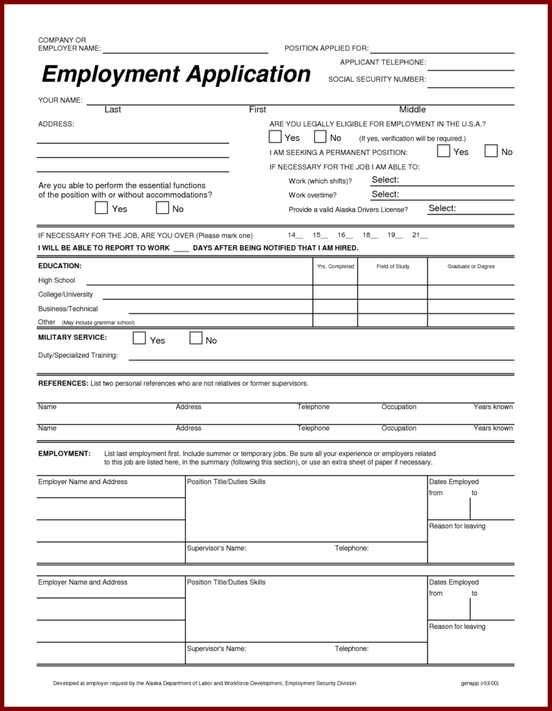 Vans Printable Job Application Form Printable Form 2024