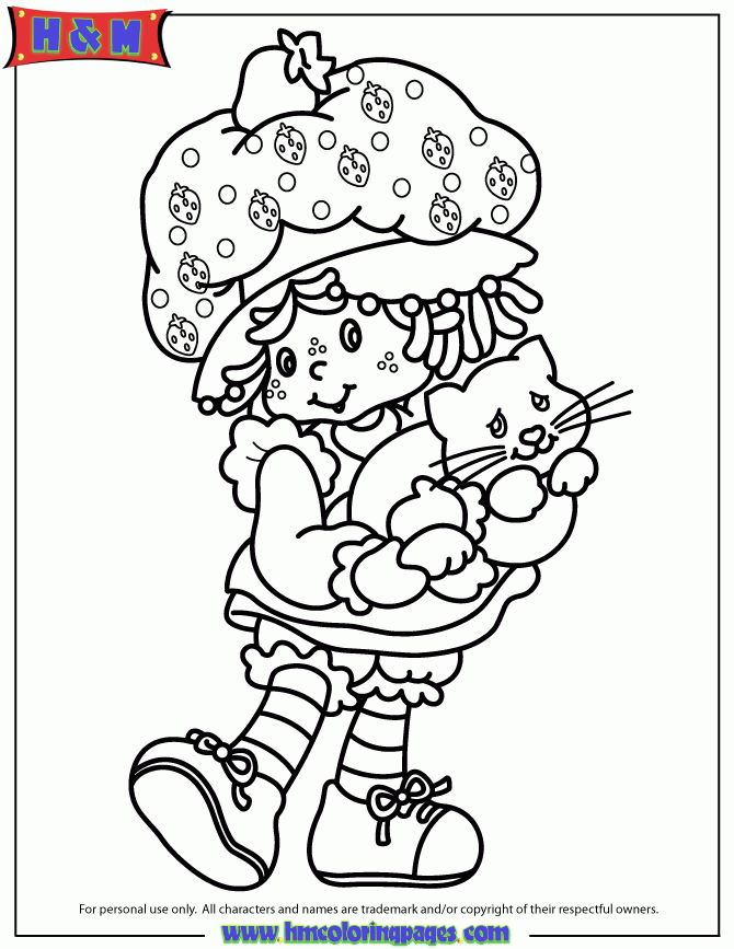 Vintage Strawberry Shortcake Coloring Pages Coloring Home