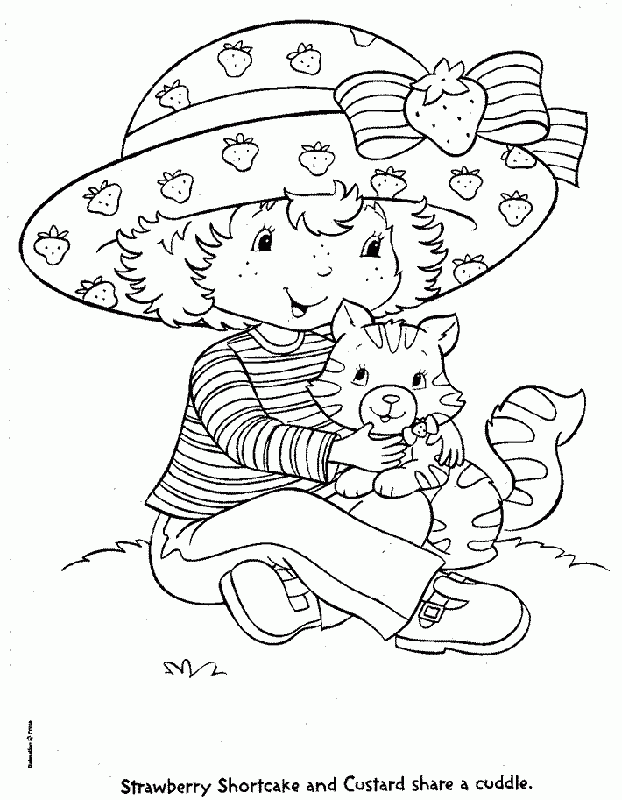 Vintage Strawberry Shortcake Coloring Pages Coloring Home
