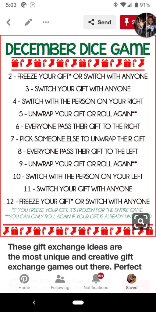 White Elephant Dice Game Free Printable Printable Templates