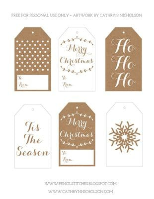 101 Days Of Christmas Printable Gift Tags Roundup LifeYourWay