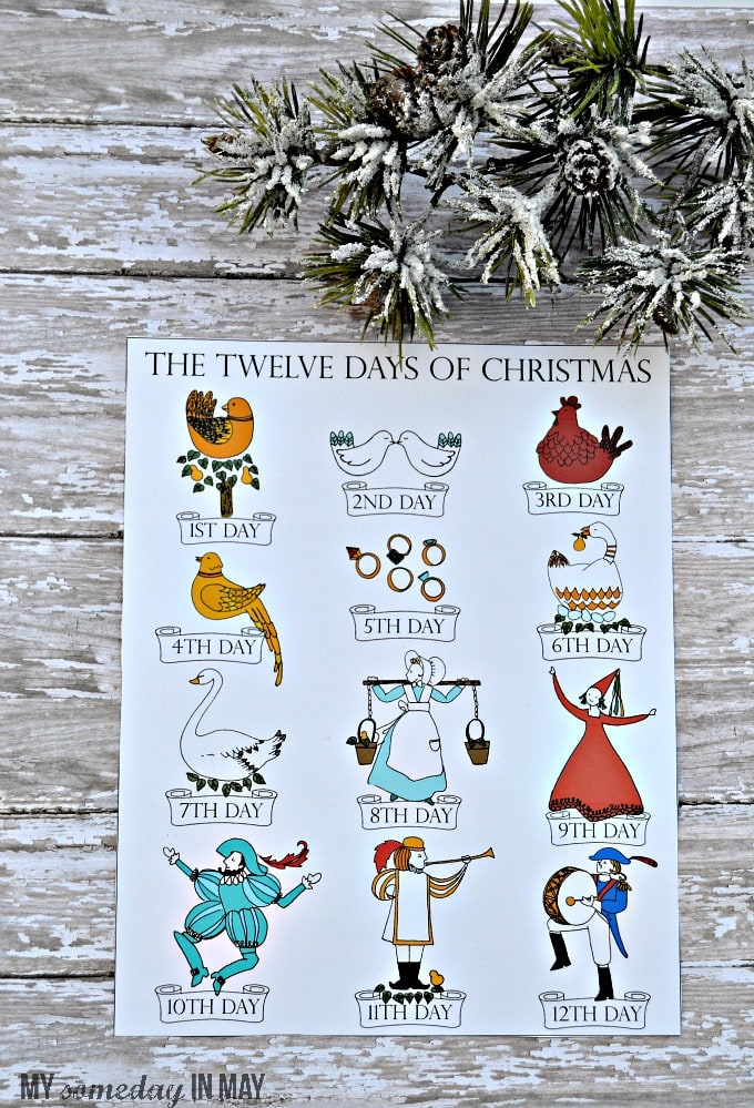 12 Days Of Christmas Free Printable Ella Claire