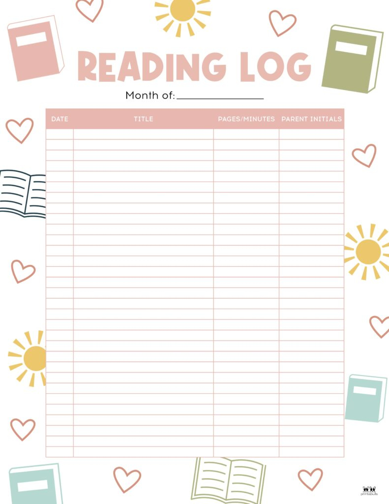 20 Free Printable Reading Logs For Kids Simply Love Printables 
