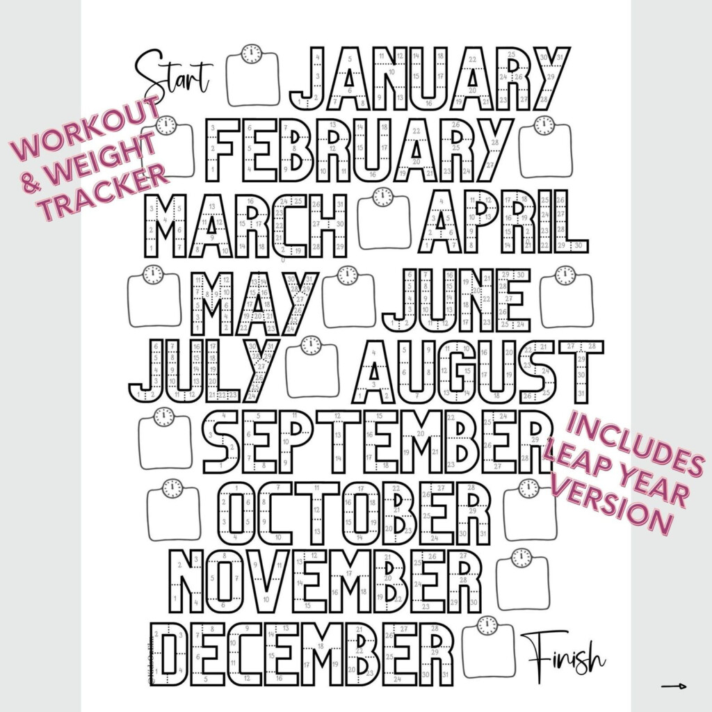 2024 Workout Tracker Printable Free Printable New Year Banners