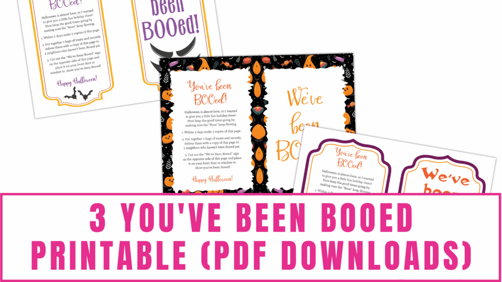 3 You 39 ve Been Booed Printable PDF Downloads 
