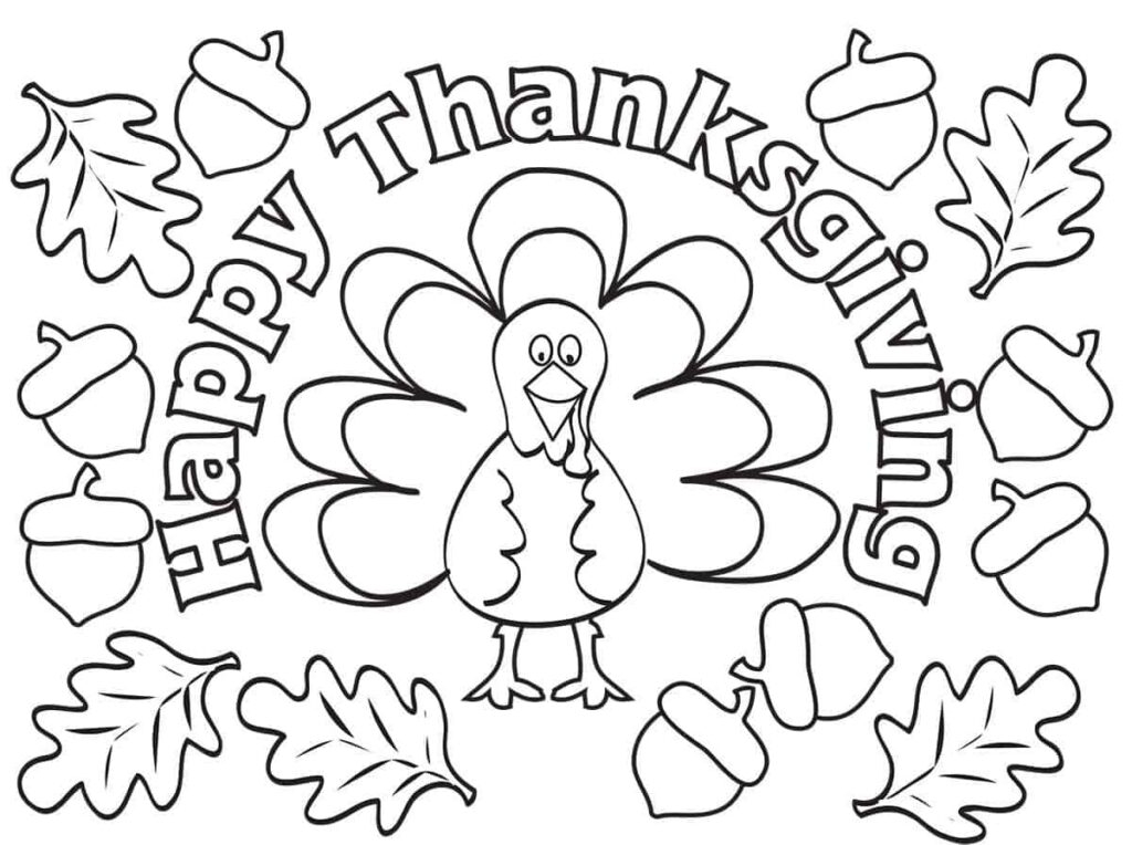 30 FREE Thanksgiving Coloring Pages For Adults Kids