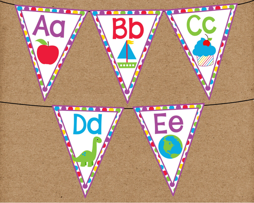 4 Free Printable Banner Alphabet Letters Template