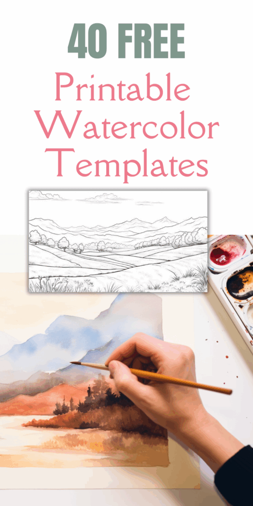 40 FREE Printable Stencils For Watercolor Painting Artsydee 