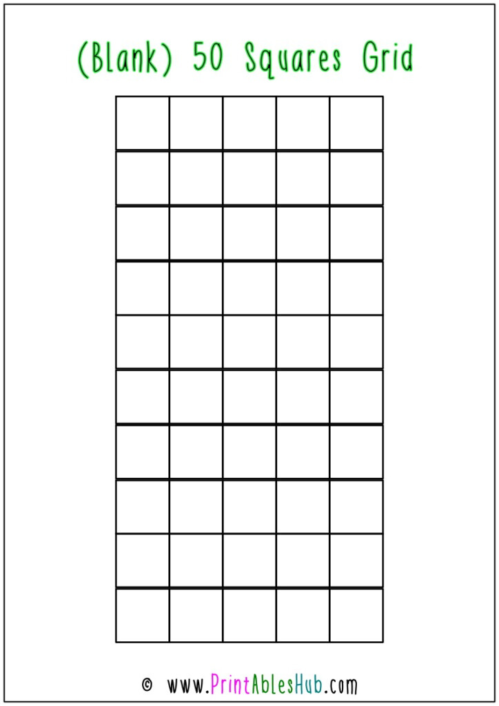 50 Square Grid Free Printable